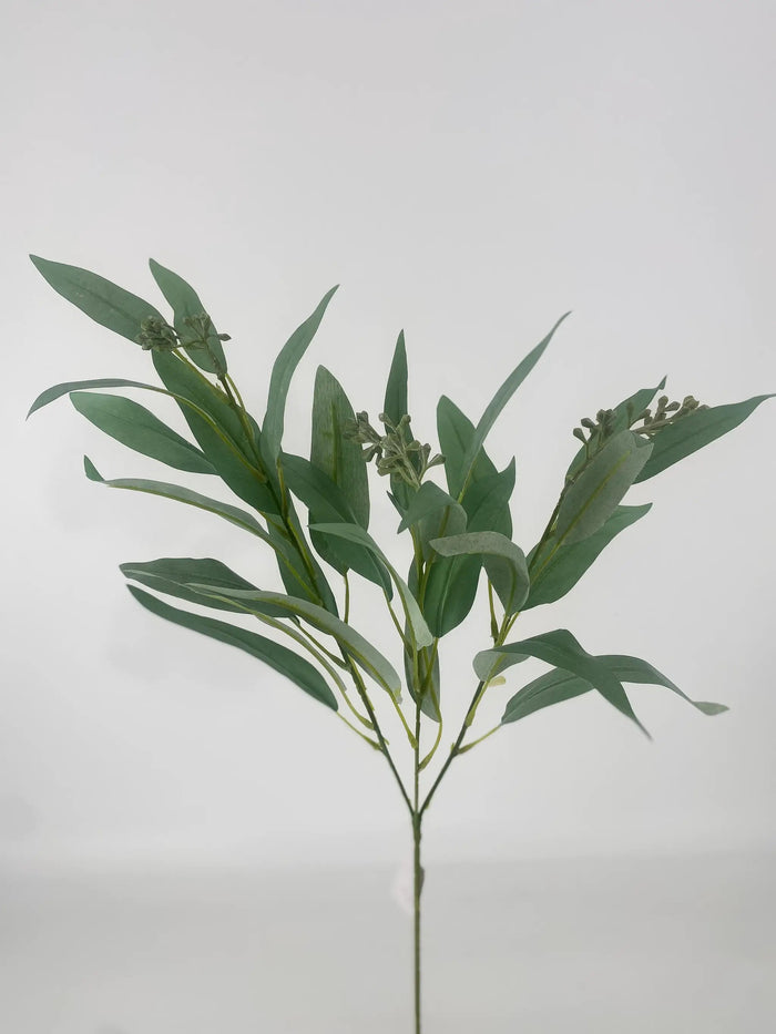 Supreme Long Eucalyptus Spray Green - Artificial Non-Flowering Plants Silk
