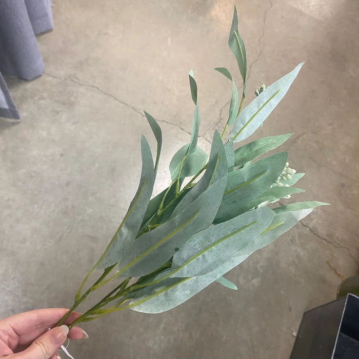 Supreme Long Eucalyptus Spray Green - Artificial Non-Flowering Plants Silk