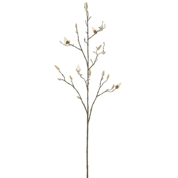 Allstate Magnolia Bud Spray White 44.4" - Artificial Flowering Plants Silk