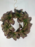AmBest Magnolia Leaves Wreath Burgundy 28" - Silk