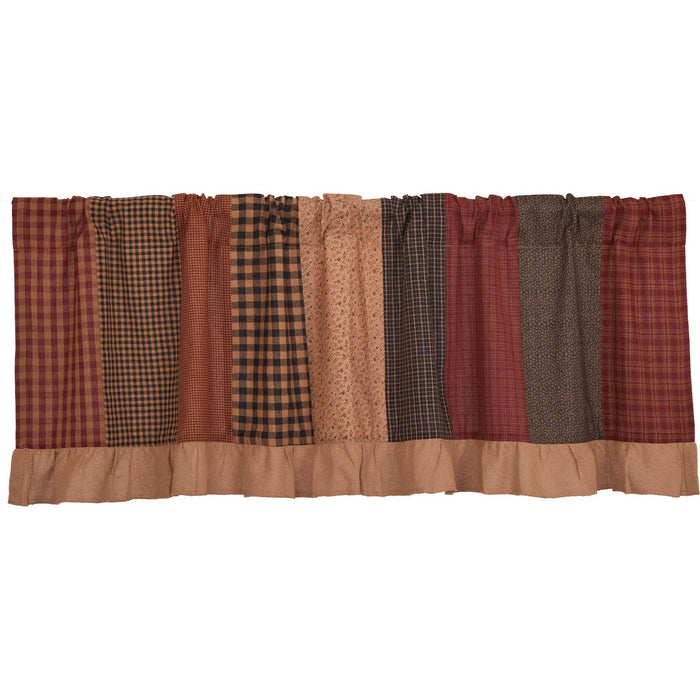 Maisie Patchwork Lined Valance 60" Default - Primitive Star Quilt Shop