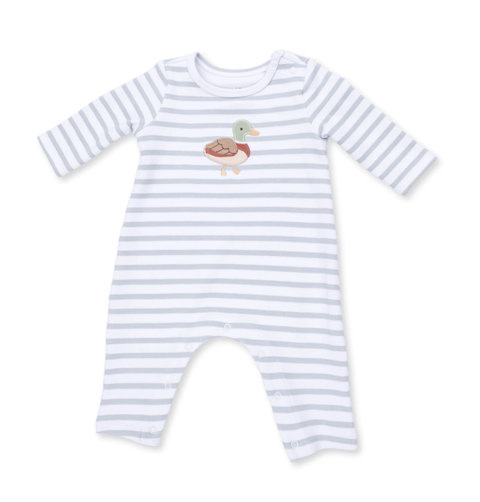 Mama Mallard Long Sleeve Snap Shoulder Romper