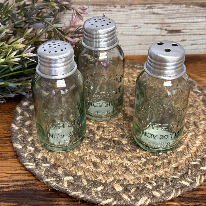 Mason Jar Salt and Pepper Shakers - Primitive Star Quilt Shop