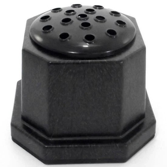 Memorial Grave Flower Pot Vase Hex Graveside Black Insert - INCLUDES FREE STICKER