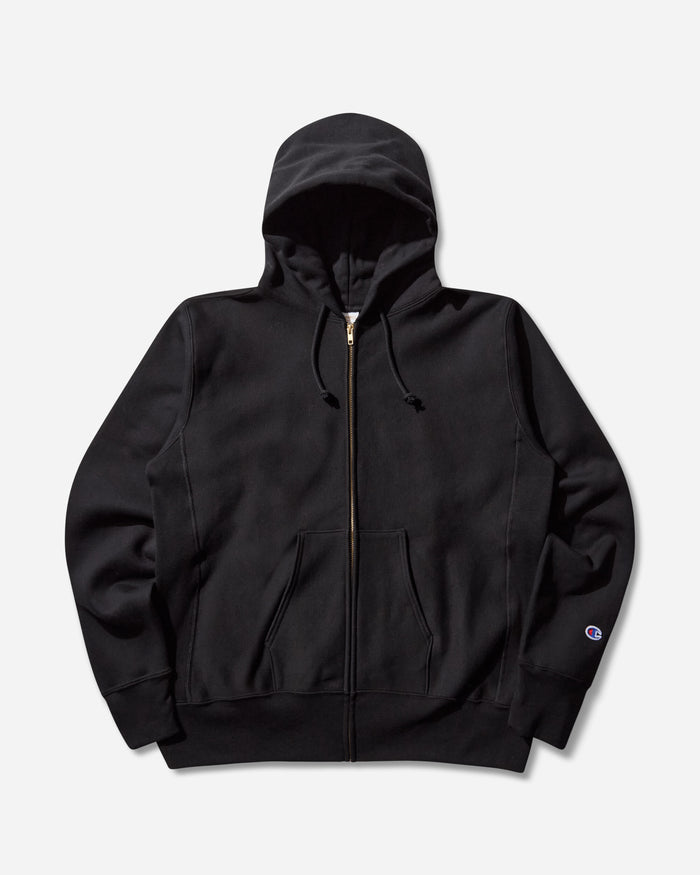 Champion Full Zip Hoodie Sweatshirt Black Sweatshirts Zip-Ups 221583 X090