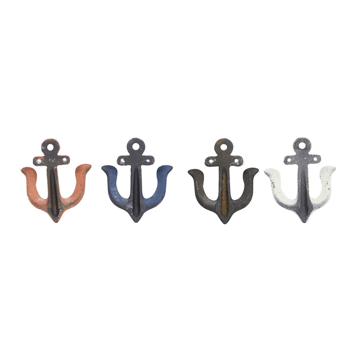 Deco Marché Metal Anchor Wall Hook (4 Asst) 4"x 4" - Coat & Hat Racks Merchandise