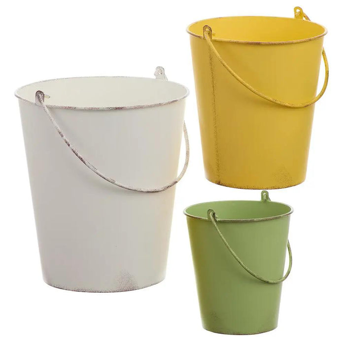 Allstate Metal Bucket Planter (3 Sizes) - Planters Merchandise