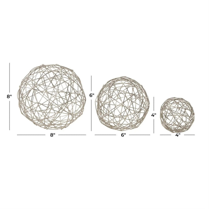 Metal Geometric Wire Orb (3 Sizes)