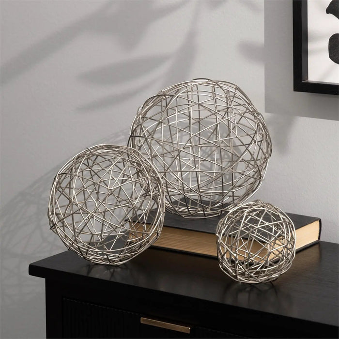 Metal Geometric Wire Orb (3 Sizes)