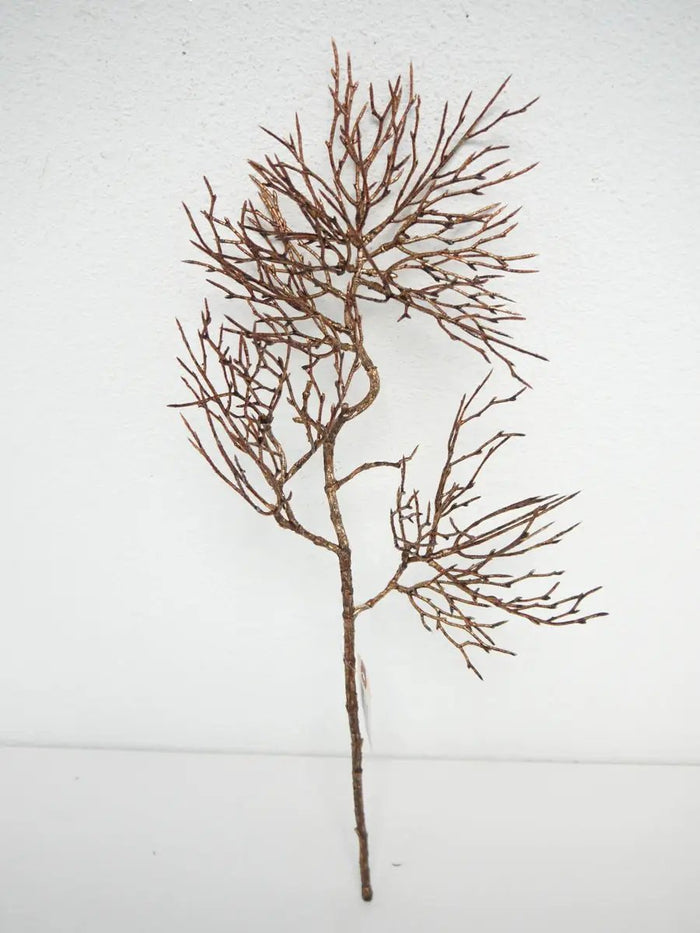 Metallic Coral Twig Spray 22"