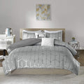 Metallic Printed Duvet Cover Set, King/Cal King
