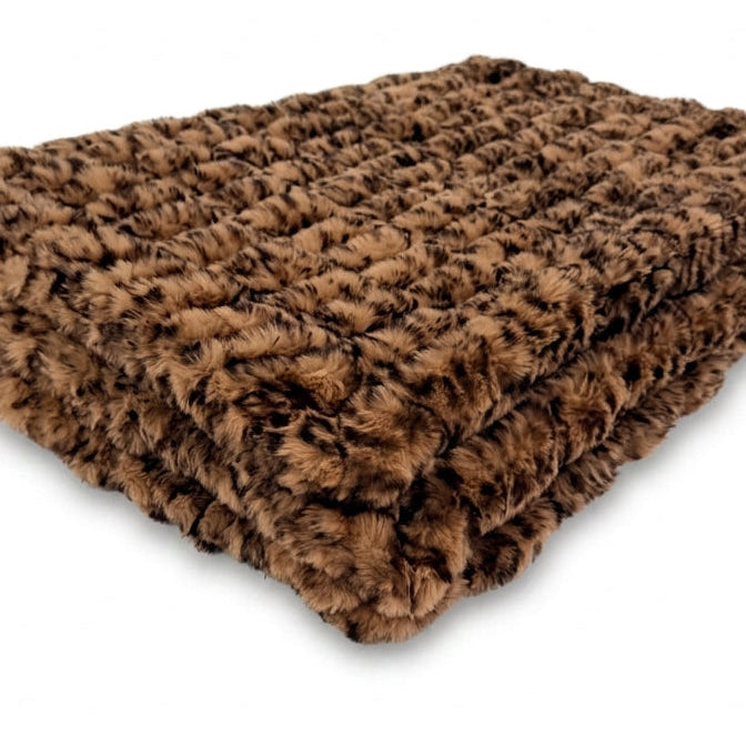 Milan Cheetah Swiss Chocolate Minky Blanket