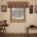 Millsboro Log Cabin Block Border Lined Valance 72" - Primitive Star Quilt Shop