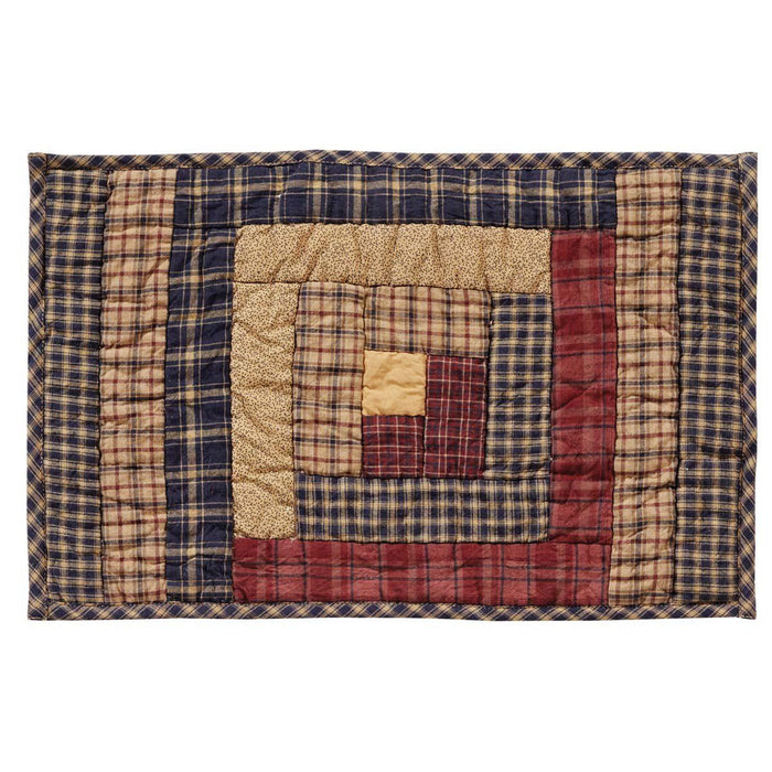 Millsboro Quilted Log Cabin Block Placemat - Set of 6 - Primitive Star Quilt Shop