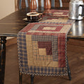 Millsboro Quilted Log Cabin Block Runner 13x48" - Primitive Star Quilt Shop