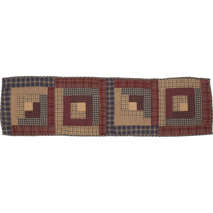 Millsboro Quilted Log Cabin Block Runner 13x48" - Primitive Star Quilt Shop