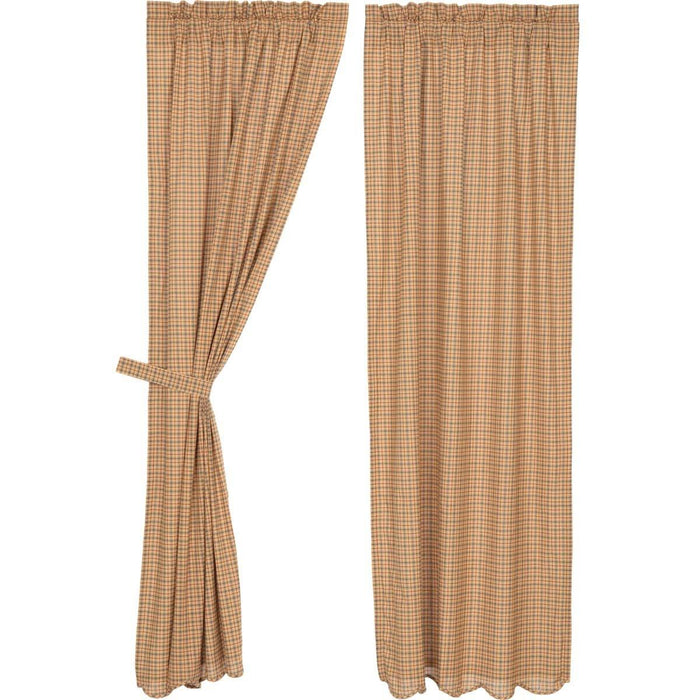Millsboro Scalloped Lined Panel Curtains 84" - Primitive Star Quilt Shop