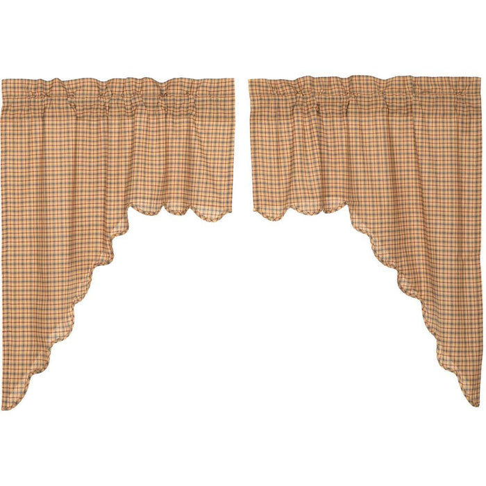 Millsboro Scalloped Lined Swag Curtains - Primitive Star Quilt Shop
