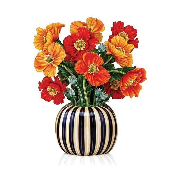 FreshCut Paper LLC Mini French Poppies Pop-Up Greeting Card - Greeting Cards Merchandise