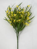 Le Fleur Mini Lily Bush 21" Yellow - Uncategorized Silk