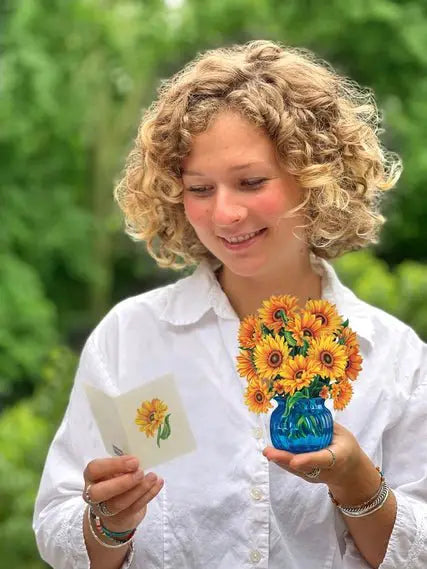 FreshCut Paper LLC Mini Sunflower Pop-Up Greeting Card - Greeting Cards Merchandise