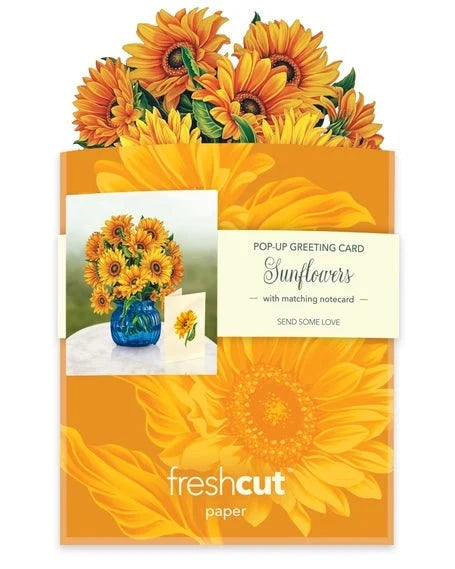 FreshCut Paper LLC Mini Sunflower Pop-Up Greeting Card - Greeting Cards Merchandise
