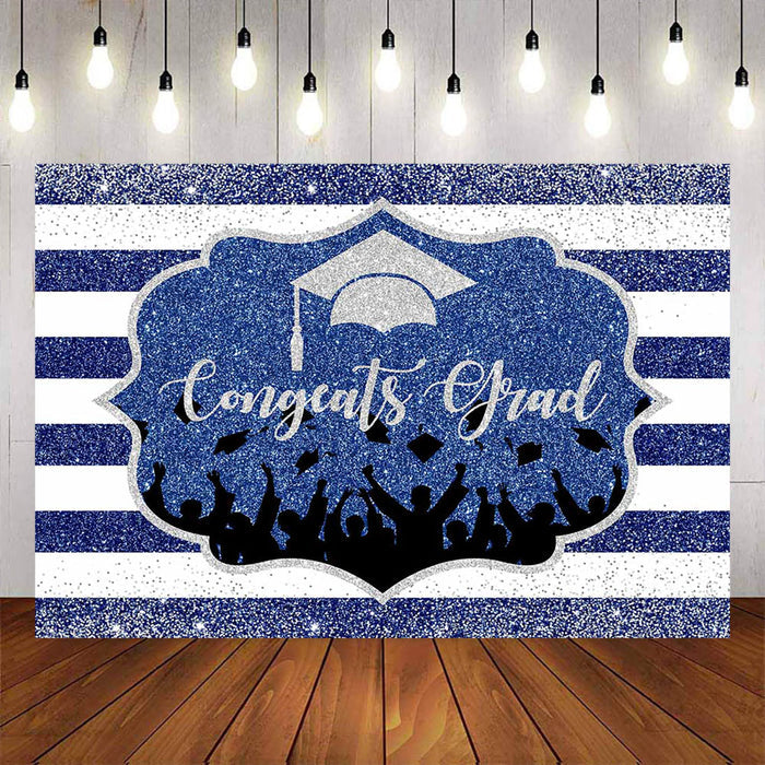 Mocsicka Congratulations Graduates Stripes Theme Party Decor-Mocsicka Party