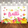 Mocsicka Fruits Theme Colorful Dots Happy Birthday Party Backdrop-Mocsicka Party