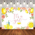 Mocsicka It's a Girl Lemon Flowers Baby Shower Party Banners-Mocsicka Party