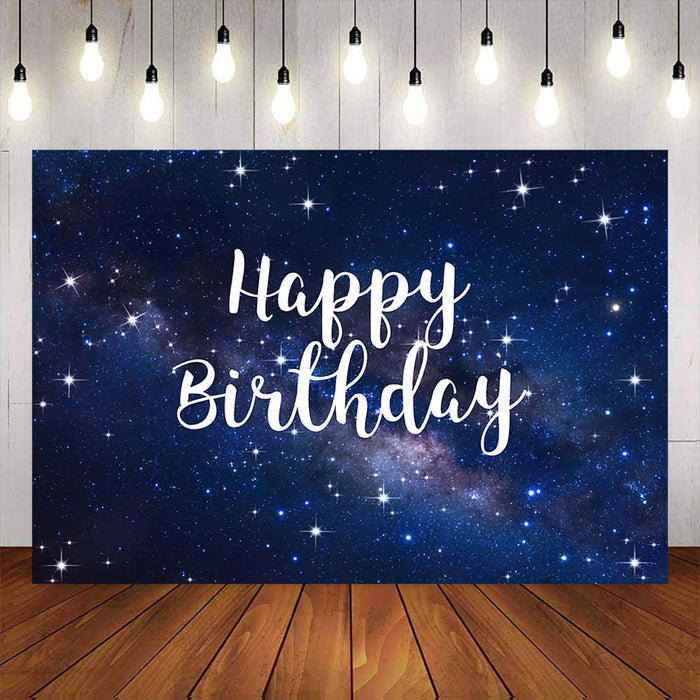 Mocsicka Starry Sky Backdrop Happy Birthday Party Decor-Mocsicka Party