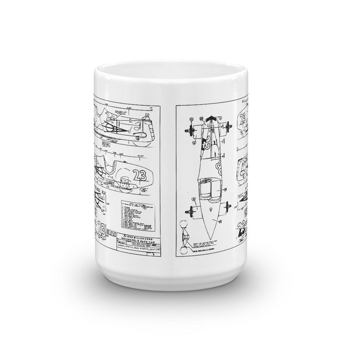 Month of May 1935 Miller Design Indy Car Coffee Mug