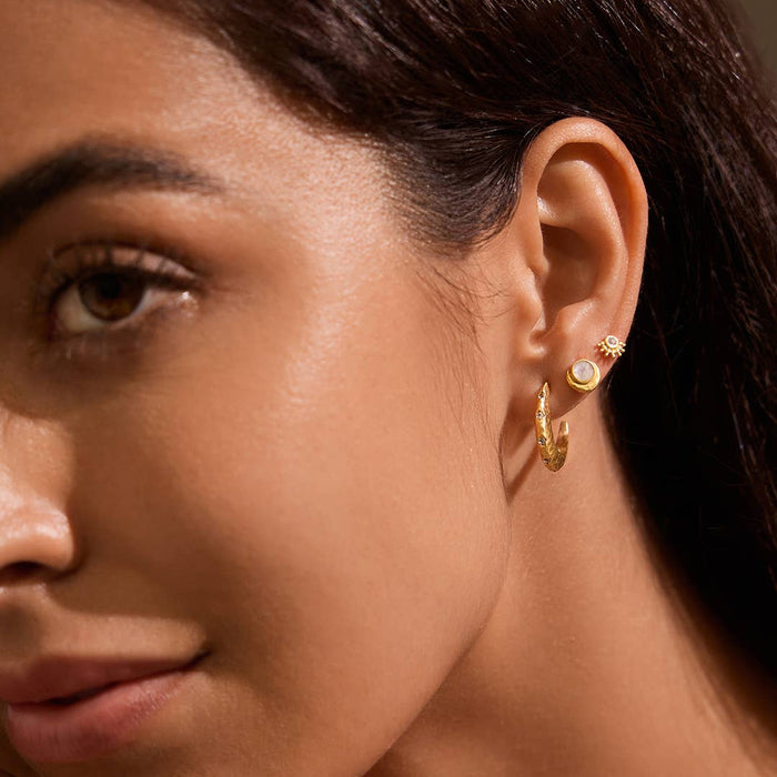 Moonstone Studded Earrings