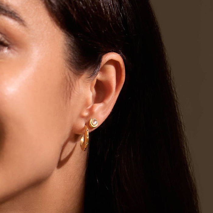 Moonstone Studded Earrings