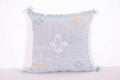 Moroccan pillow gray 18.1 INCHES X 18.5 INCHES - kilim pillow