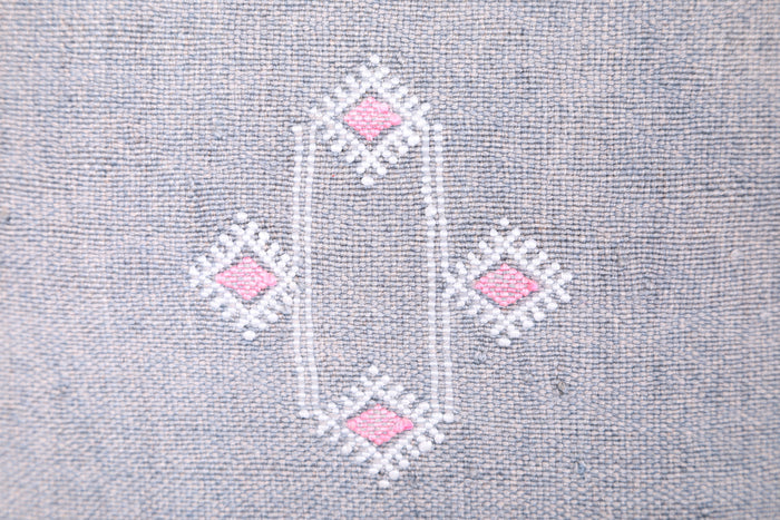 Moroccan pillow gray 18.1 INCHES X 18.5 INCHES - kilim pillow