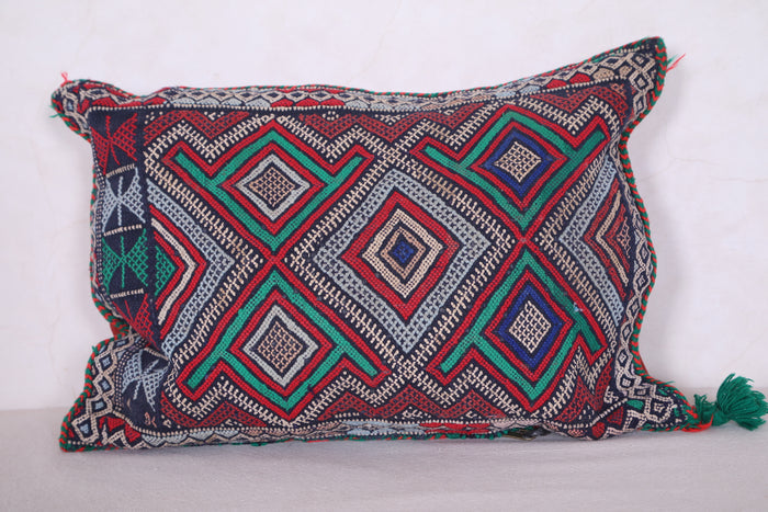 Moroccan pillow rug 12.5 INCHES X 18.1 INCHES - kilim pillow