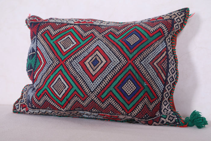Moroccan pillow rug 12.5 INCHES X 18.1 INCHES - kilim pillow