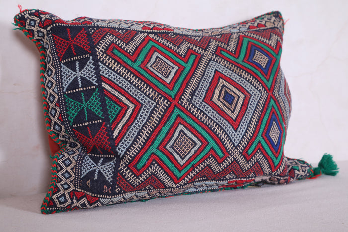 Moroccan pillow rug 12.5 INCHES X 18.1 INCHES - kilim pillow