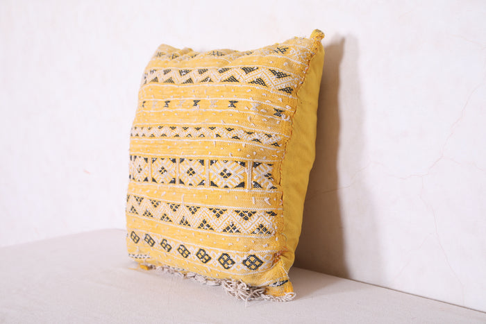 Moroccan pillow sqaure 16.9 INCHES X 16.9 INCHES - kilim pillow