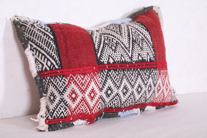 Moroccan rug pillow 12.9 INCHES X 20.4 INCHES - kilim pillow