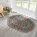 Multi Oval Braided Rug 24x36" - Primitive Star Quilt Shop