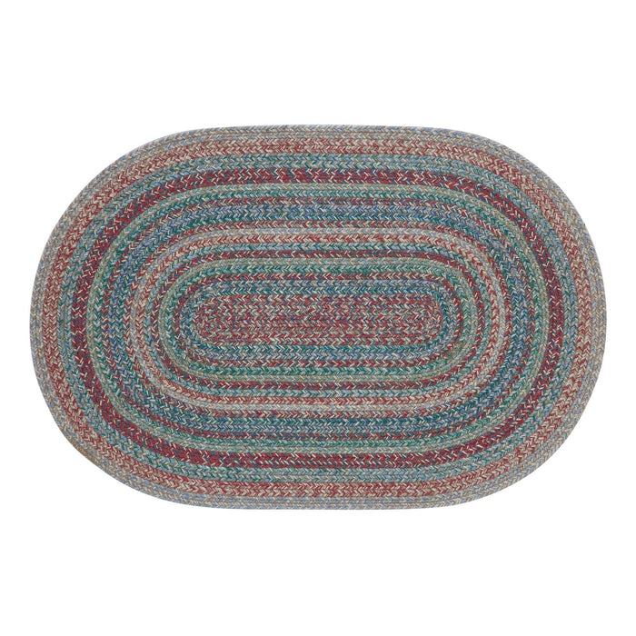 Multi Oval Braided Rug 24x36" - Primitive Star Quilt Shop