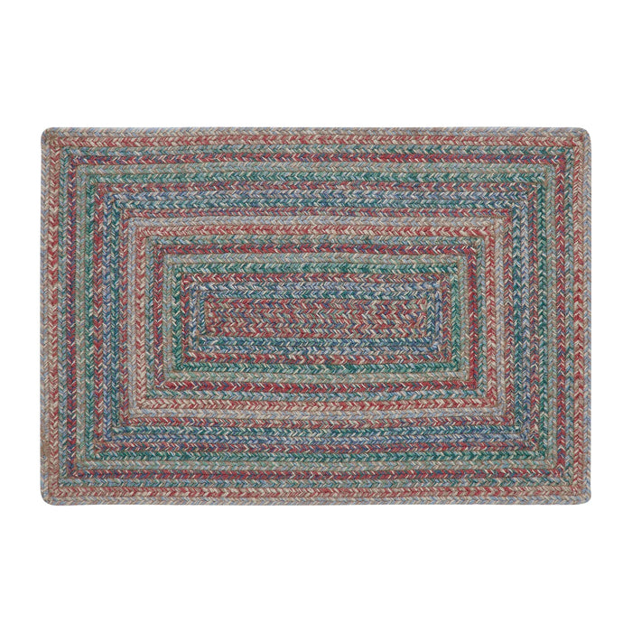 Multi Rectangle Braided Rug 20x30" - Primitive Star Quilt Shop