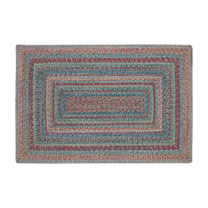 Multi Rectangle Braided Rug 24x36" - Primitive Star Quilt Shop