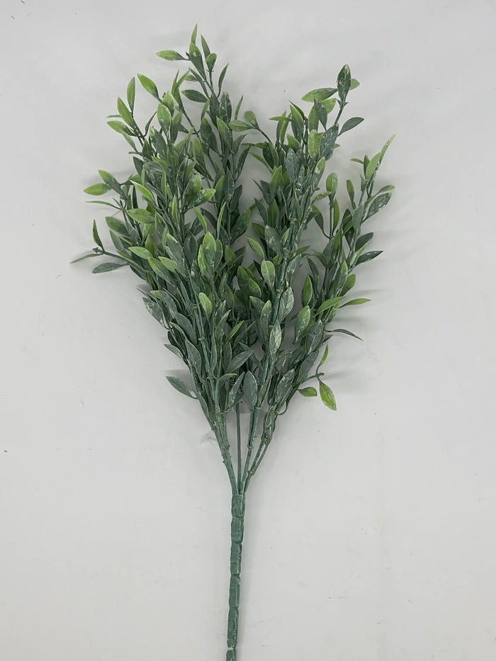 Supreme Myrtle Leaf Bush 19" Grey-Green - Uncategorized Silk