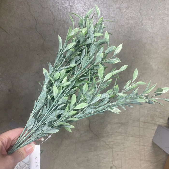 Supreme Myrtle Leaf Bush 19" Grey-Green - Uncategorized Silk