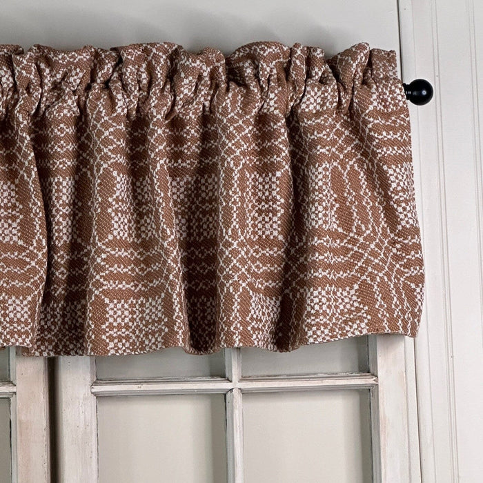 Nantucket Mustard and Creme Woven Lined Valance 72" - Primitive Star Quilt Shop