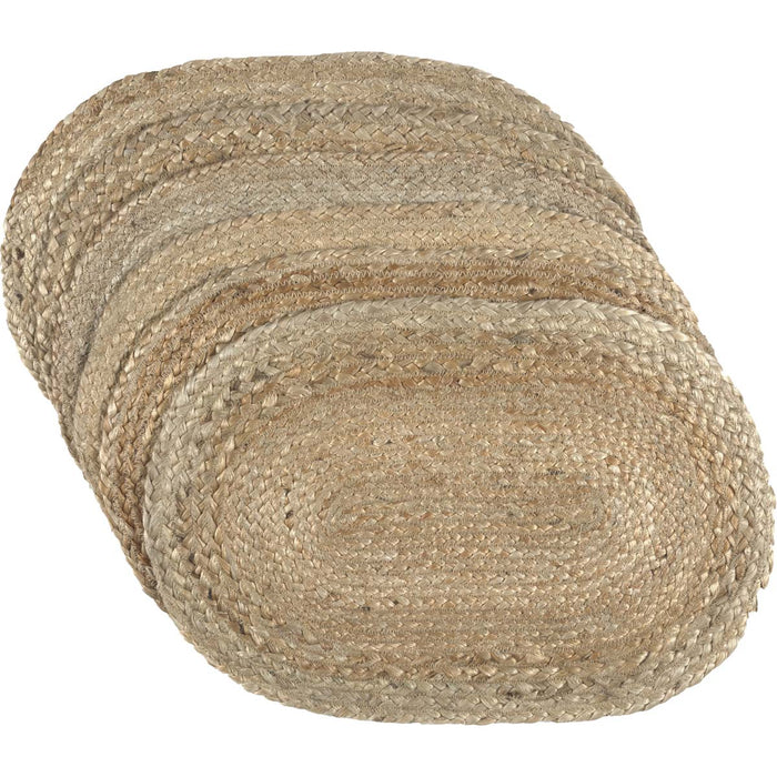 Natural Braided Placemat 12x18" - Set of 6 - Primitive Star Quilt Shop