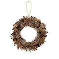 Natural Ringneck Pheasant Feather Wreath 7-8"D
