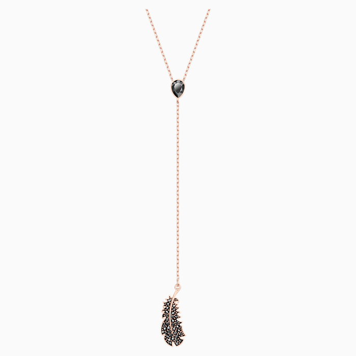NAUGHTY:NECKLACE Y JET HEM/ROS
